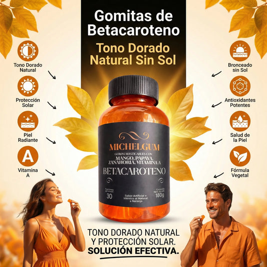 Gomas de Betacaroteno - Bronceado Natural sin Sol
