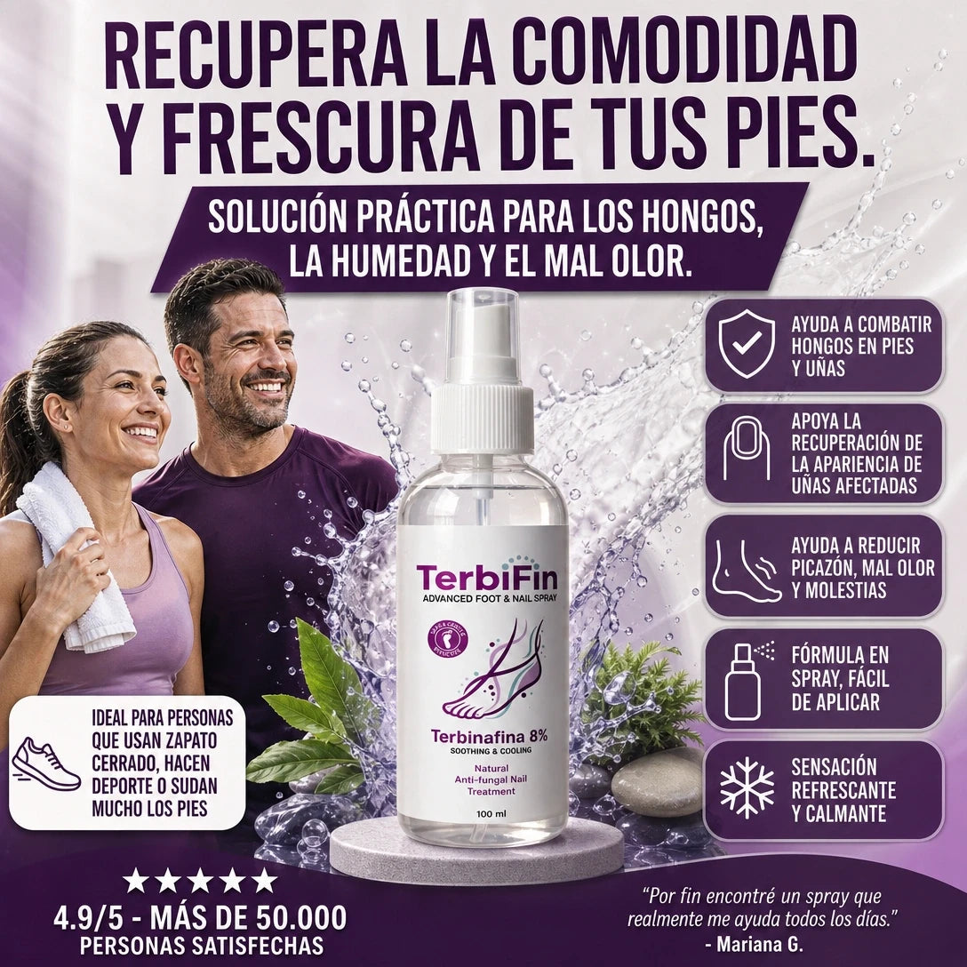 TerbiFin Spray™ para Hongos en Pies y Uñas